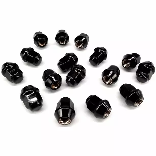 ITP Pyöränmutterisarja 10 x 1.25mm 60° kartio musta 16 kpl - Mönkijän Mutterit & kapselit - 82348 - 1