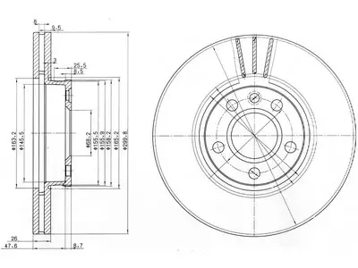 JARRULEVY DELPHI, 2 KPL / PKT, ETU, FORD - Yleisosat ja tarvikkeet - 15208 - 1