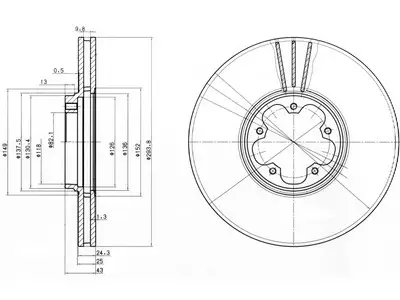 JARRULEVY DELPHI, 2 KPL / PKT, ETU, FORD TRANSIT - Yleisosat ja tarvikkeet - 14978 - 1