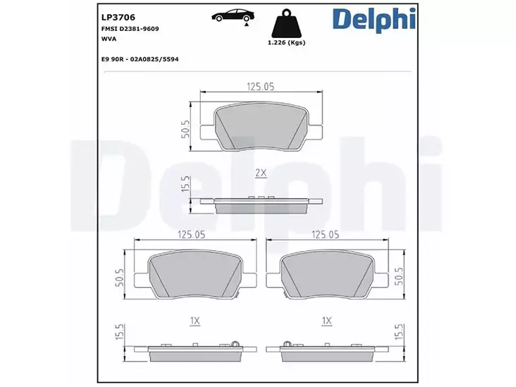 JARRUPALASARJA DELPHI TAKA, HYUNDAI / KIA - Yleisosat ja tarvikkeet - 8368 - 1