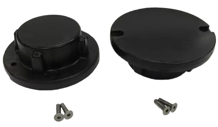 JetPort kansi putkikiinnitys reiälle, musta (2kpl) - Vesijetin Laiturit - 111238 - 1