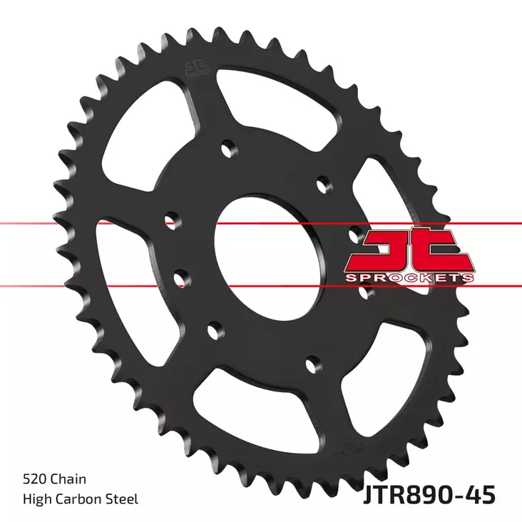 JT Takaratas ZBK - Musta Zinc JTR890.45ZBK - Moottoripyörän Ketjut & rattaat - 99398 - 1