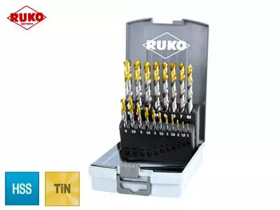KIERUKKAPORASARJA RUKO DIN 338 HSS-TIN 19OS. 1.0-10.00 - Yleisosat ja tarvikkeet - 5678 - 1
