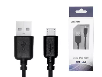 MICRO-USB KAAPELI 1,2M MUSTA - Yleisosat ja tarvikkeet - 45918 - 1