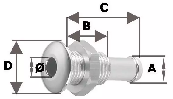 Mini läpivienti1/4 - Veneen Läpivienti - 69548 - 1