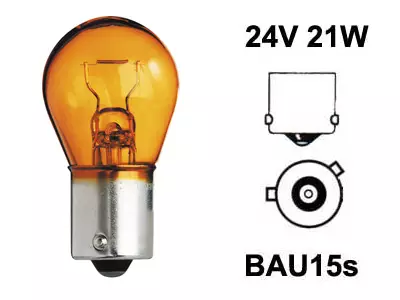 POLTTIMO 24V 21W BAU15S ORANSSI - Yleisosat ja tarvikkeet - 69478 - 1