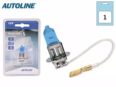 POLTTIMO AUTOLINE 12V H3 55W SININEN BLISTER - Yleisosat ja tarvikkeet - 68058 - 1