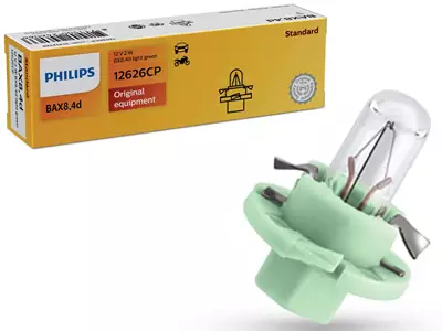 POLTTIMO PHILIPS 12V 2W BX8,4D LIGHT GREEN - Yleisosat ja tarvikkeet - 73608 - 1