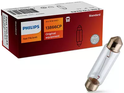 POLTTIMO PHILIPS FESTOON 24V T10,5X43 10W SV8,5 - Yleisosat ja tarvikkeet - 74358 - 1
