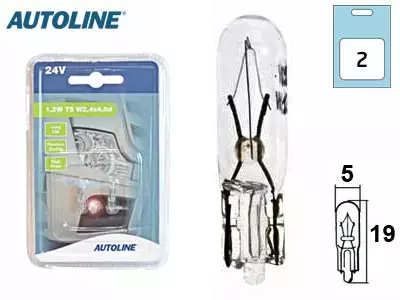 POLTTIMOPARI AUTOLINE 24V 1,2W BLISTER - Yleisosat ja tarvikkeet - 68688 - 1