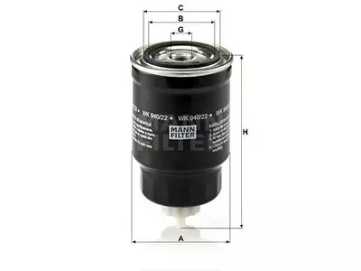 POLTTOAINESUODATIN MANN, NISSAN - Yleisosat ja tarvikkeet - 62848 - 1