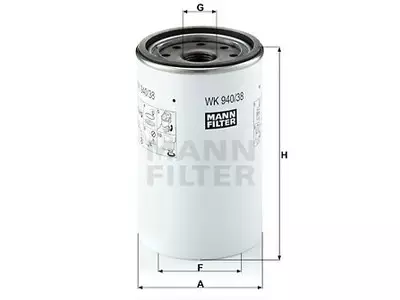 POLTTOAINESUODATIN MANN, VOLVO FL 180/220/250 - Yleisosat ja tarvikkeet - 63178 - 1