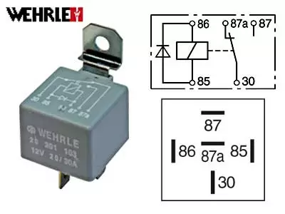 RELE 12V 20/30A 5-N. DIODILLA - Yleisosat ja tarvikkeet - 43988 - 1