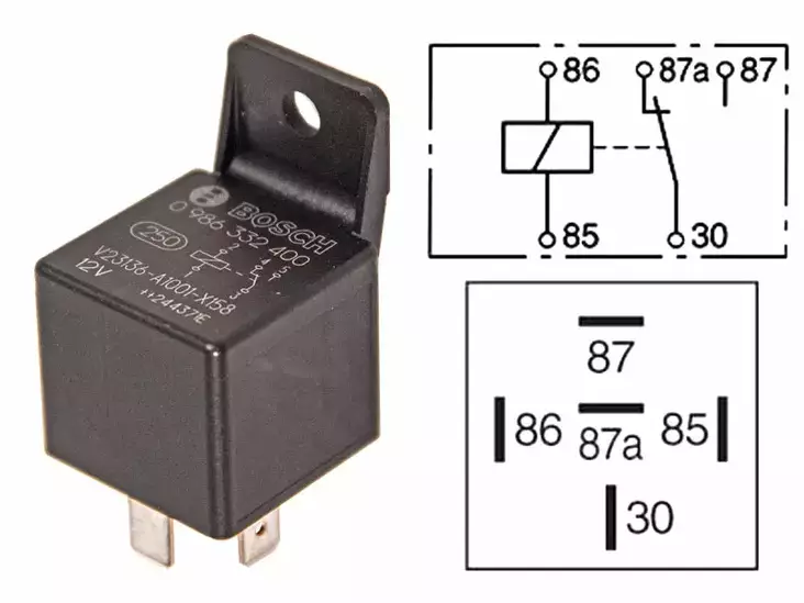 RELE 12V 20/30A, 87A 5-NAP, PITIMELLÄ - Yleisosat ja tarvikkeet - 75868 - 1