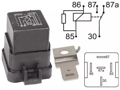 RELE 24V 10/20A VASTUKSELLA,HAMEELLA - Yleisosat ja tarvikkeet - 70238 - 1