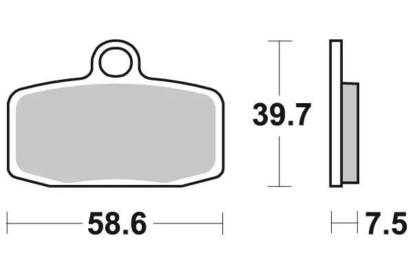 Sbs Jarrupalat Carbon Silver - Moottoripyörän Jarrupalat - 103098 - 1