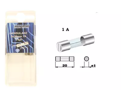SULAKEBLISTER LASI 1A 5X20MM 5-KPL - Yleisosat ja tarvikkeet - 53008 - 1