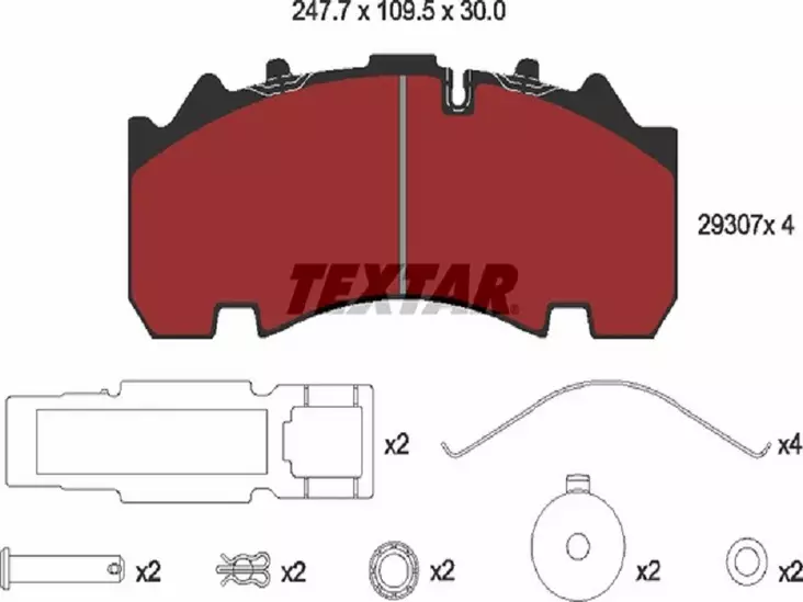 TEXTAR JARRUPALASARJA KNORR SN7 BPW SB4345 - Yleisosat ja tarvikkeet - 55478 - 1