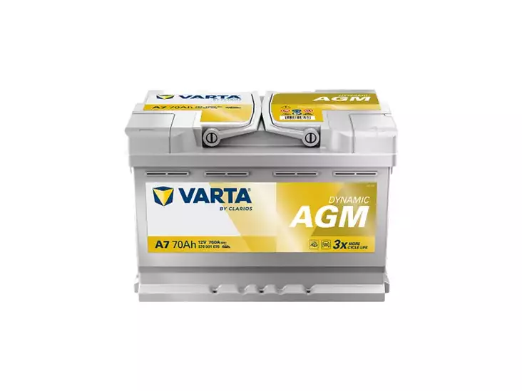 VARTA DYNAMIC AGM 70AH 760A 278X175X190MM -/+ - Yleisosat ja tarvikkeet - 45418 - 1