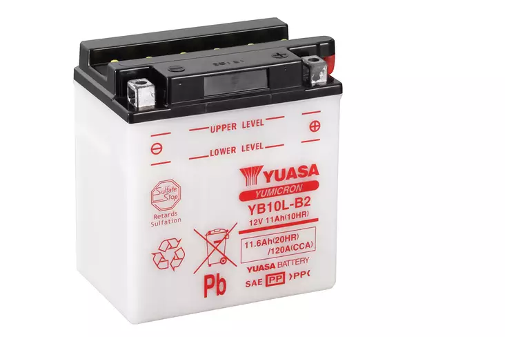 Yuasa akku, YB10L-B2 (cp) Happopatruuna mukana (4) - Yleisosat - Akut - 107818 - 1