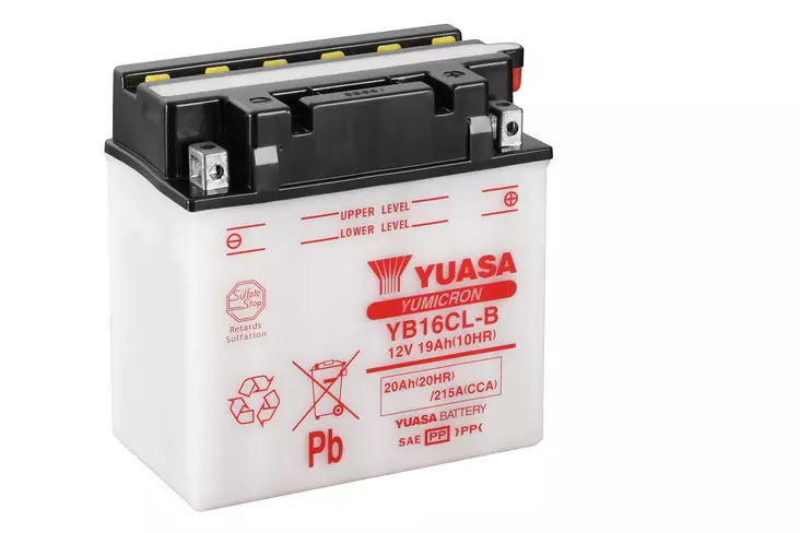Yuasa akku, YB16CL-B (cp) Happopatruuna mukana (2) - Yleisosat - Akut - 108318 - 1