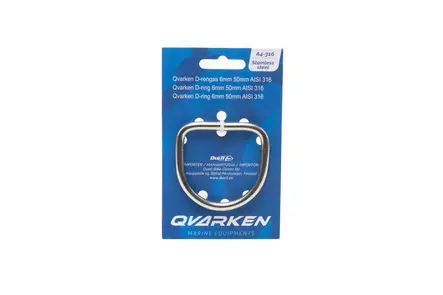 D-rengas AISI316 8x50mm - Veneen Karabiinit & sakkelit - 91228 - 1