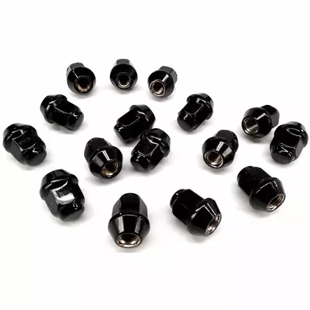 ITP Pyöränmutterisarja 10 x 1.25mm 60° kartio musta 16 kpl - Mönkijän Mutterit & kapselit - 82348 - 1