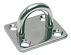 Osculati SS rectangular plate w/ring 8 mm - Veneen Kansihelat & tarvikkeet - 68578 - 1