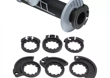 Protaper Tupet Clampon 1/2 Waffle Harmaa/Musta - Moottoripyörän Ohjaustangot - 85388 - 1