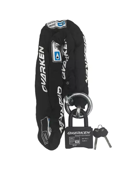 Qvarken Lukituspaketti ketju+lukko Luokka 3 1,5m - Veneen Lukot - 72748 - 1