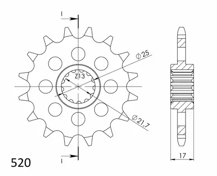 Supersprox Eturatas 1381.16RB Kumivaimennuksella - Moottoripyörän Eturattaat - 102038 - 1