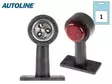 AUTOLINE LED ÄÄRIVALO PUN/VAL. KUMIVARSI 12-24V - Yleisosat ja tarvikkeet - 50868 - 1
