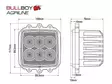 BULLBOY AGRILINE 60W VALTRA NELIÖ - Yleisosat ja tarvikkeet - 52018 - 1