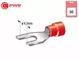 C-PWR HAARUKKALIITTIMET PUN 30KPL M4/22MM - Yleisosat ja tarvikkeet - 42378 - 1