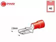C-PWR LAATTALIITTIMET PUN 40KPL 2.8X0.8MM UROS - Yleisosat ja tarvikkeet - 42258 - 1