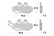 Sbs Jarrupalat Ceramic (689HF) - Moottoripyörän Jarrupalat - 104478 - 1