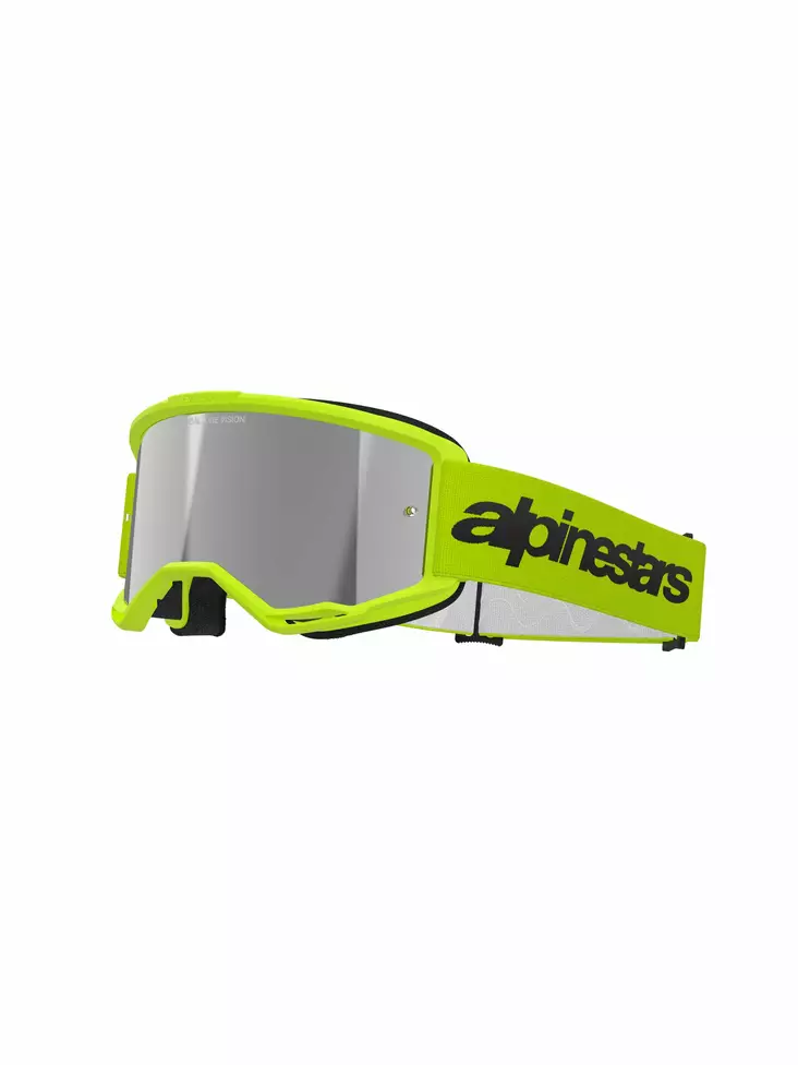 Alpinestars Ajolasit Vision 3 WORDMARK Keltainen Fluo Peili Hopea - ATV Ajolasit - 85049 - 1