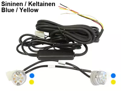 AXIXTECH LED-VILKKUSARJA 12V SIN/KELT - Yleisosat ja tarvikkeet - 52759 - 1