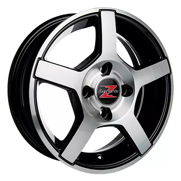 Barzetta Carrello Black Polished 5.5x14 Jako: 4x100 ET: 30 vanne - Perävaunujen vanteet - 2839 - 1