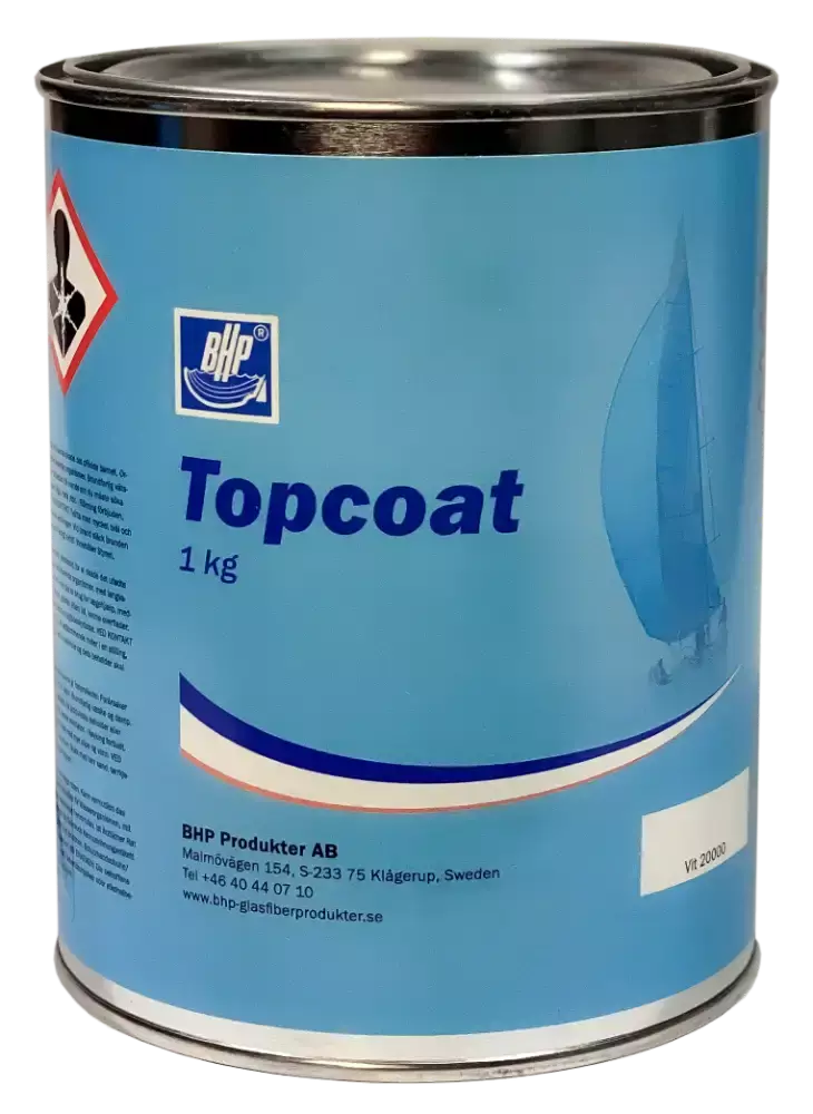 BHP Topcoat 1kg 30009 keltainen - Lasikuitutuotteet - 109429 - 1