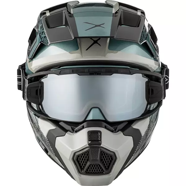 CKX Kypärä Titan AMS Concordia Harmaa + Ajolasit 2XL - Moottorikelkan Offroad-kypärät - 78359 - 1