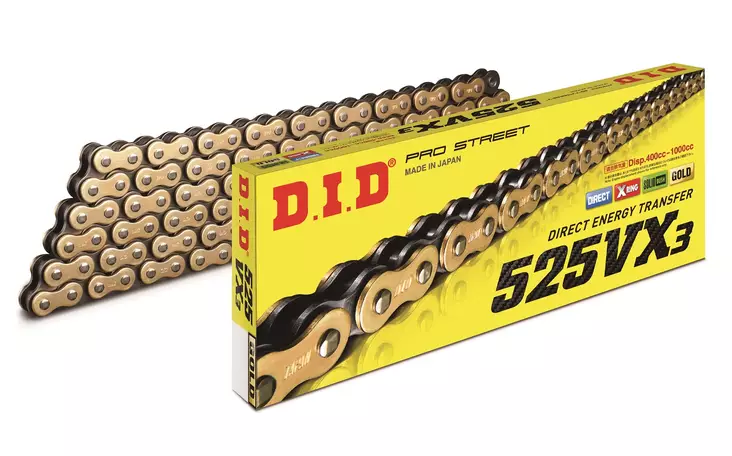 D.I.D 525VX3 G&B Ketju+Niittil. (ZJ) - Moottoripyörän Ketjut & rattaat - 99989 - 1
