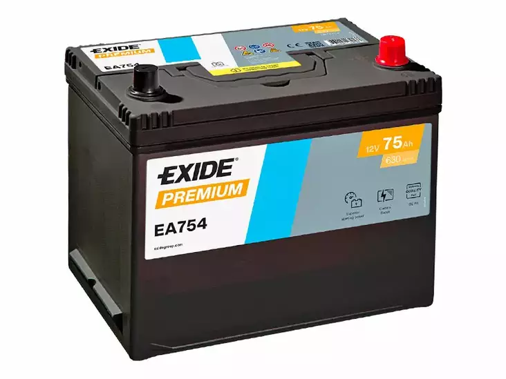 EA754 EXIDE PREMIUM 75AH 270X173X222 -/+ 630A - Yleisosat ja tarvikkeet - 45589 - 1