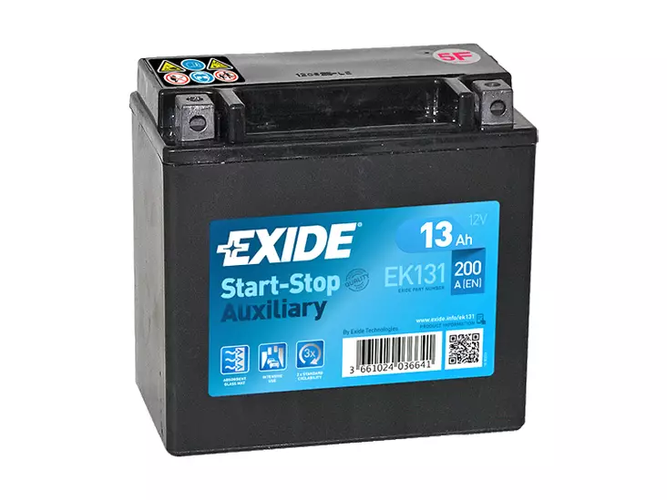 EXIDE START-STOP AUXILIARY 13AH 150X90X145 +/- 200A - Yleisosat ja tarvikkeet - 45579 - 1