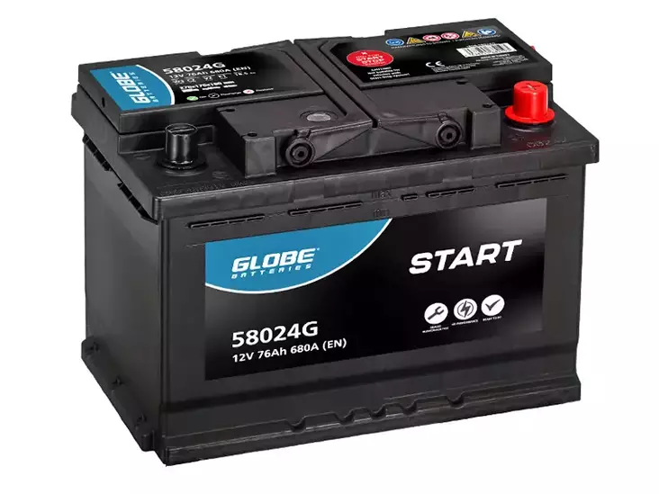 GLOBE START SMF 76AH 278X175X190 -/+ 680A EN - Yleisosat ja tarvikkeet - 45919 - 1