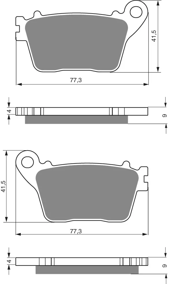 GOLDFREN Jarrupalat 242 Ceramic Carbon S3 - Moottoripyörän Jarrupalat - 87959 - 1