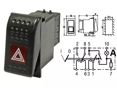 HÄTÄV.KATK+SYMB.12V 7-NAP - Yleisosat ja tarvikkeet - 74429 - 1
