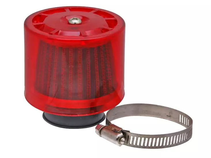 Ilmasuodatin, Air-System, Punainen, Kiinitys Ø 38mm (Ø 70mm x p. 55mm) - Moottoripyörän Ilmansuodattimet - 98319 - 1