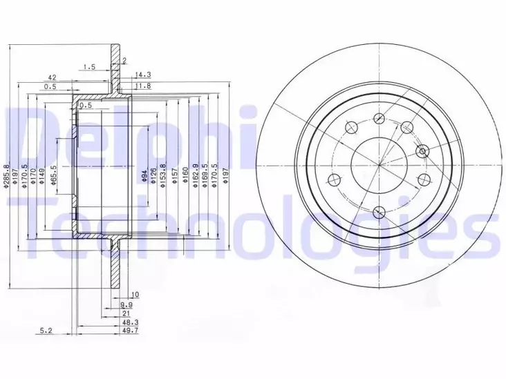 JARRULEVY DELPHI, 2 KPL / PKT, TAKA, SAAB 9-5 - Yleisosat ja tarvikkeet - 15759 - 1