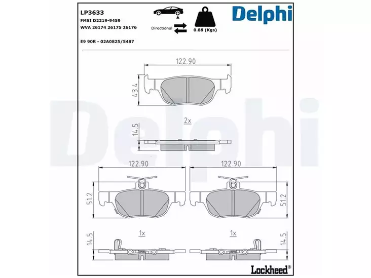 JARRUPALASARJA DELPHI TAKA, MAZDA - Yleisosat ja tarvikkeet - 8449 - 1